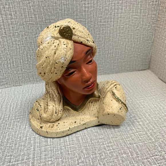 Vintage 1954 Universal Statuary Corp Bookend Man with Turban Chalk ware - Picture 3 of 13